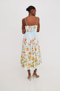 Alba Midi Dress in Lockwood Flora Sky