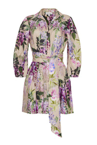 Raya Mini Dress in Wisteria Ginger Root