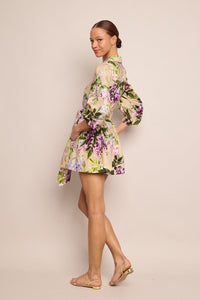 Raya Mini Dress in Wisteria Ginger Root