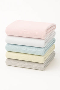 Herringbone Baby Blanket Hem with Stitched Edge