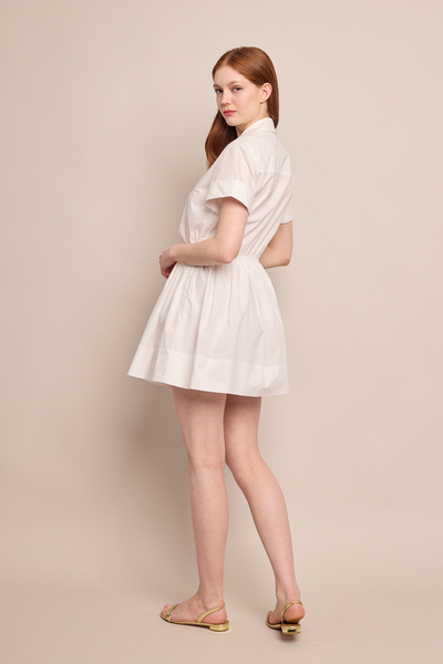 Asbury Mini Dress in White | Over The Moon