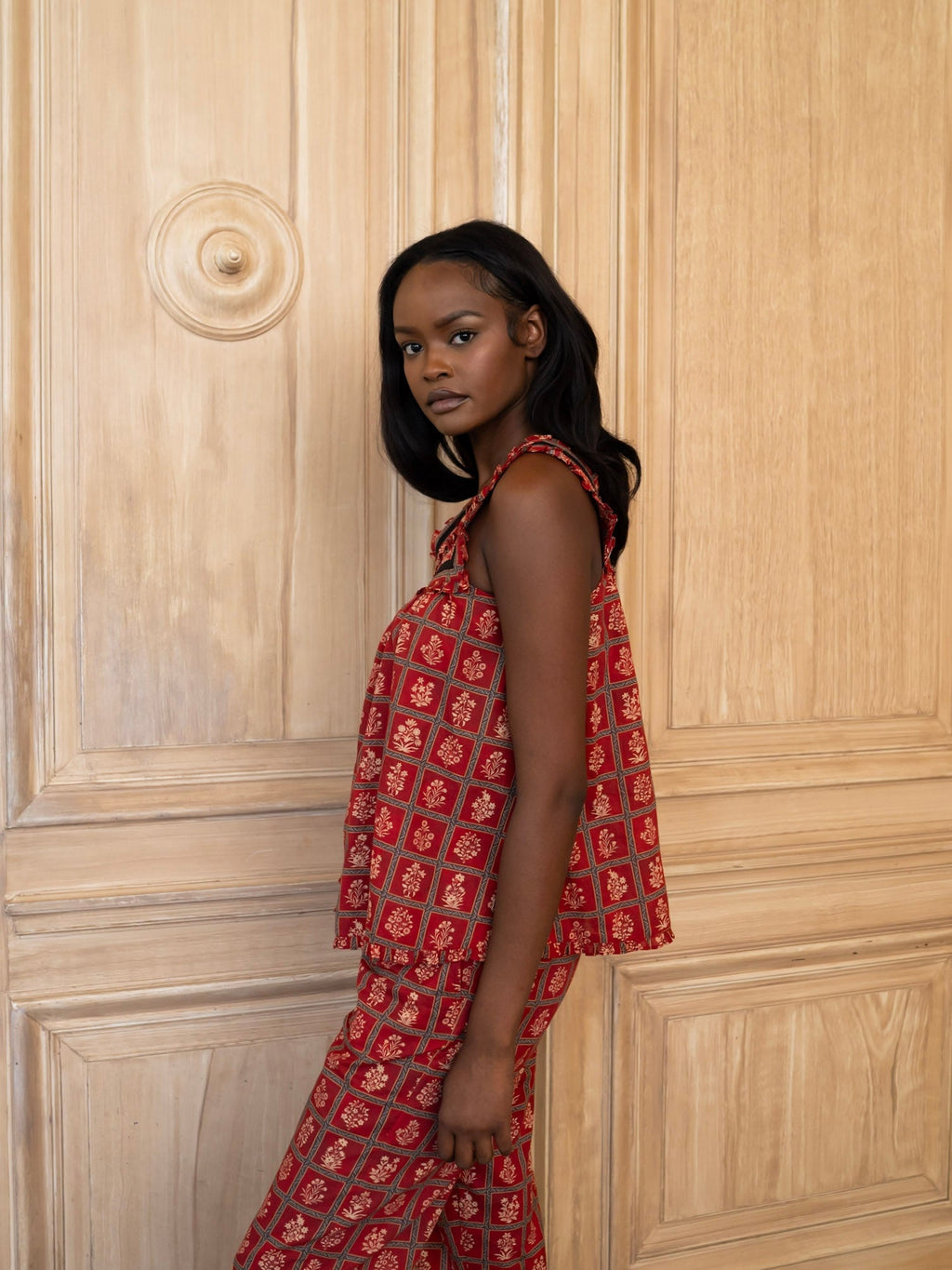 Playa Top in Crimson Bloom