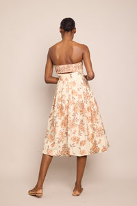 Anisha Dress in Farfella Border Egret