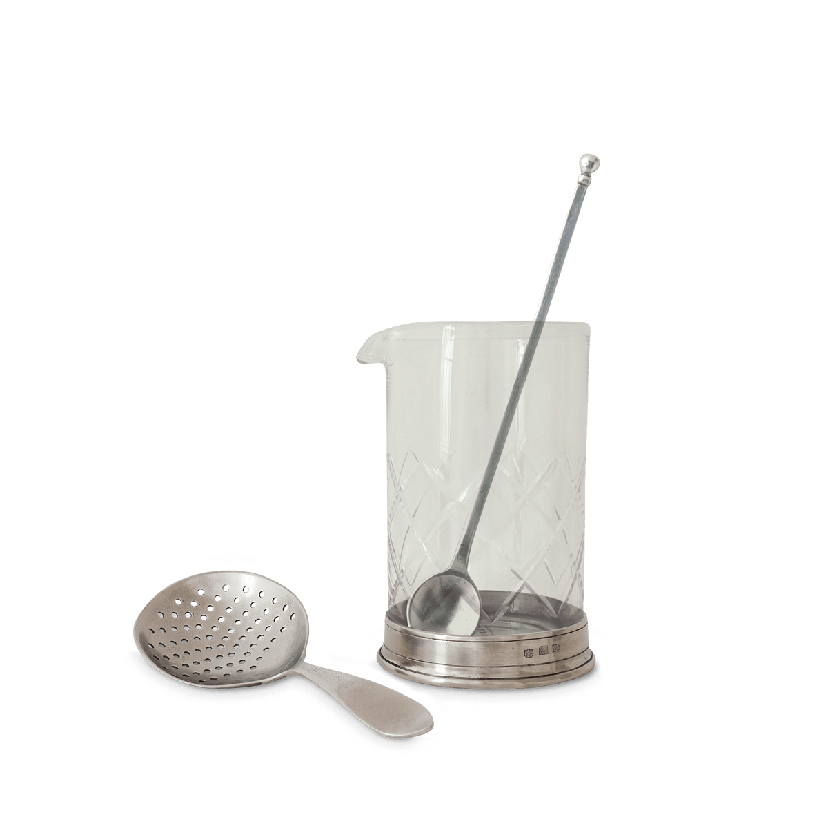 Mixing Glass, Cocktail Strainer & Stirrer Set