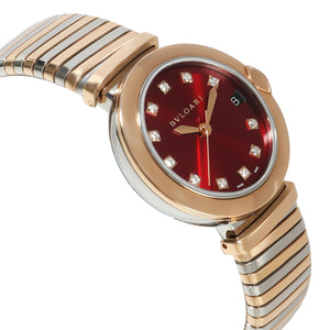 Bvlgari Lvcea Tubogas Unisex Watch in 18K Stainless Steel/Rose Gold