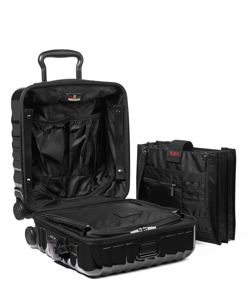 19 Degree Small Compact Hardside 4 Wheel Brief, Black