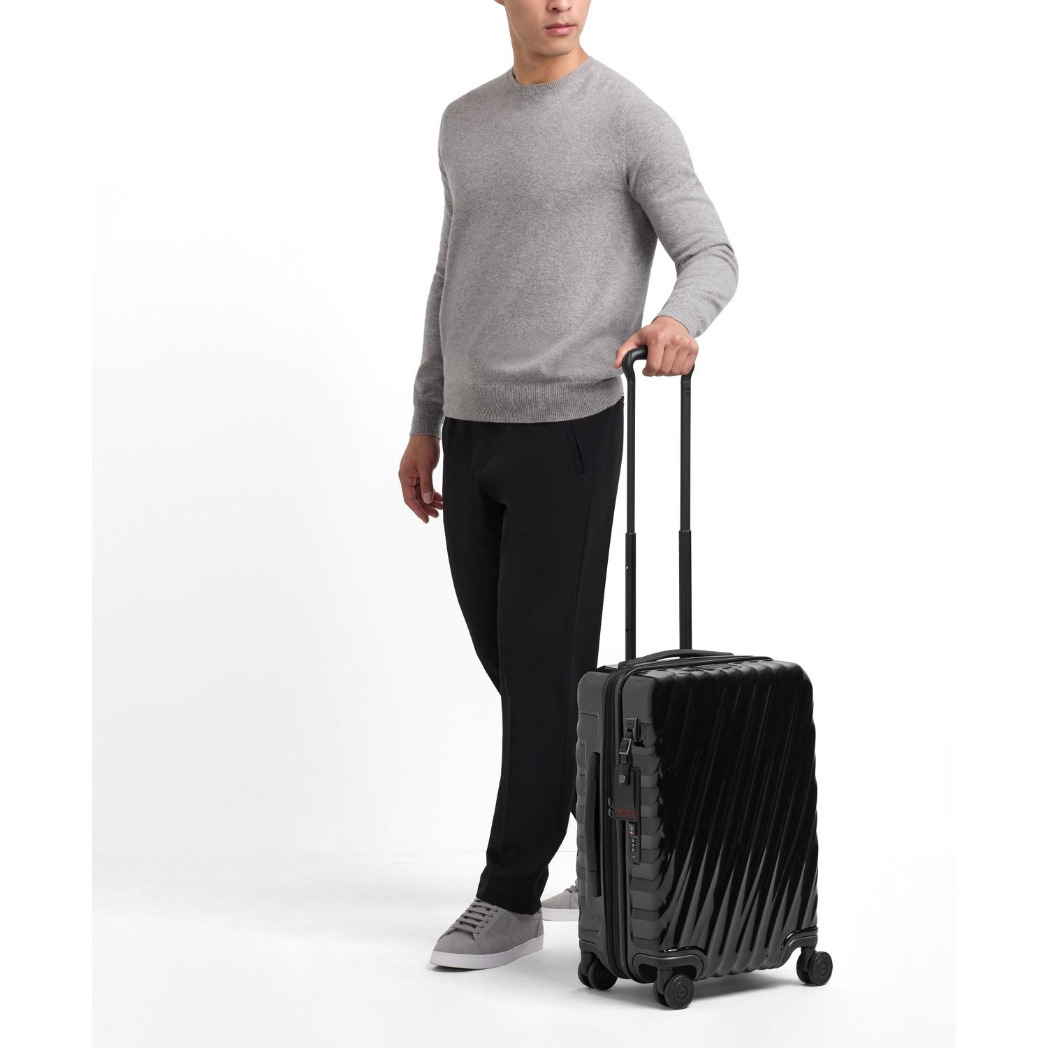 19 Degree International Expandable Hardside 4 Wheel Carry-On, Black
