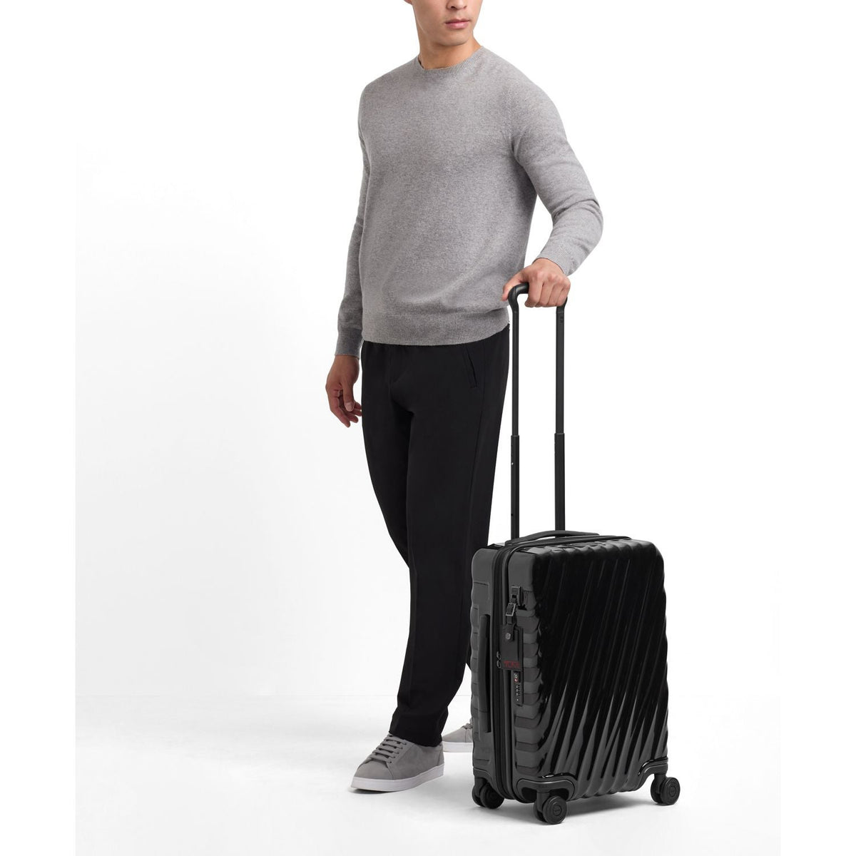 19 Degree International Expandable Hardside 4 Wheel Carry-On, Black