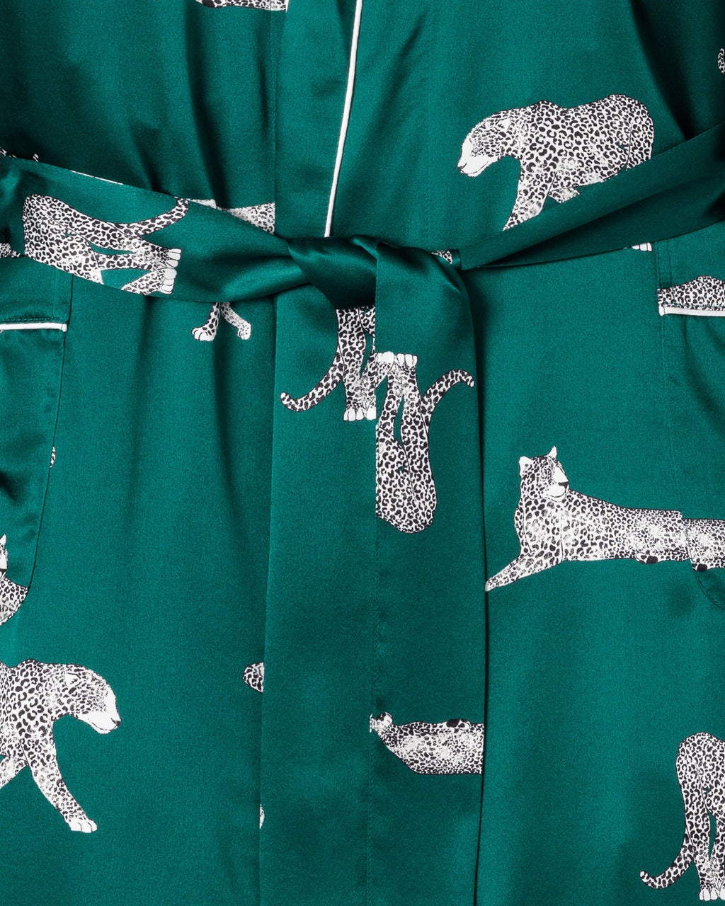 Men’s Silk Long Robe in Panthère de Luxe