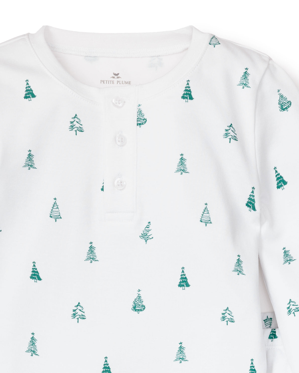 Kid’s Pima Snug Fit Pajama Set in Evergreen Trees