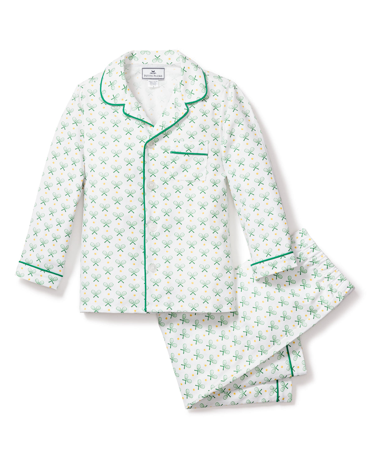 Kid's Twill Pajama Set in Match Point