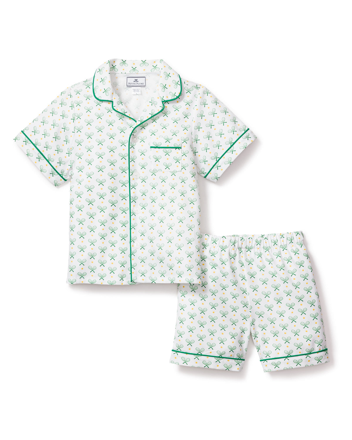 Kid's Twill Pajama Short Set in Match Point