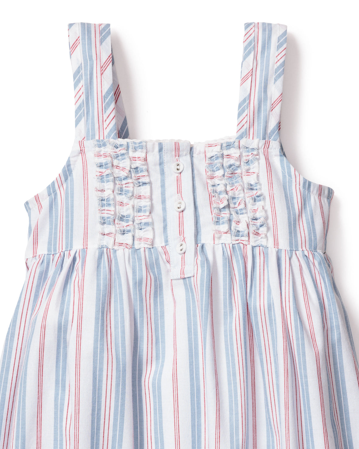 Girl’s Twill Charlotte Nightgown in Vintage French Stripes