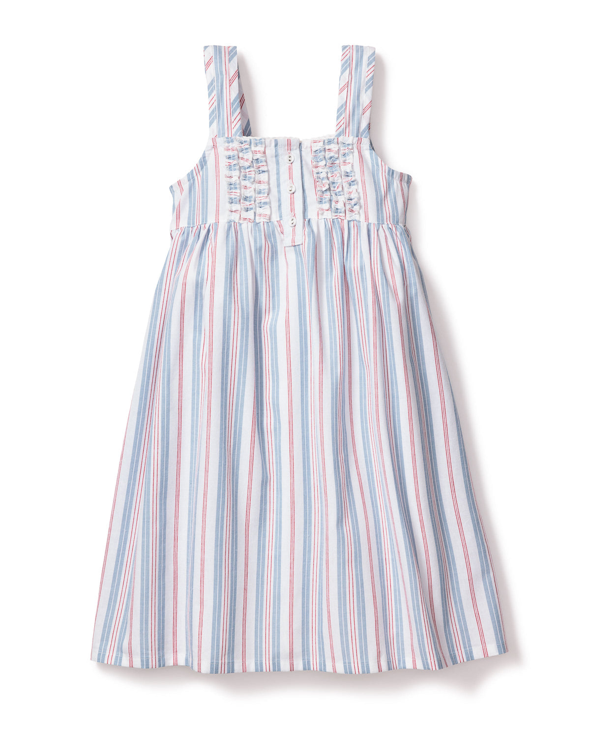 Girl’s Twill Charlotte Nightgown in Vintage French Stripes