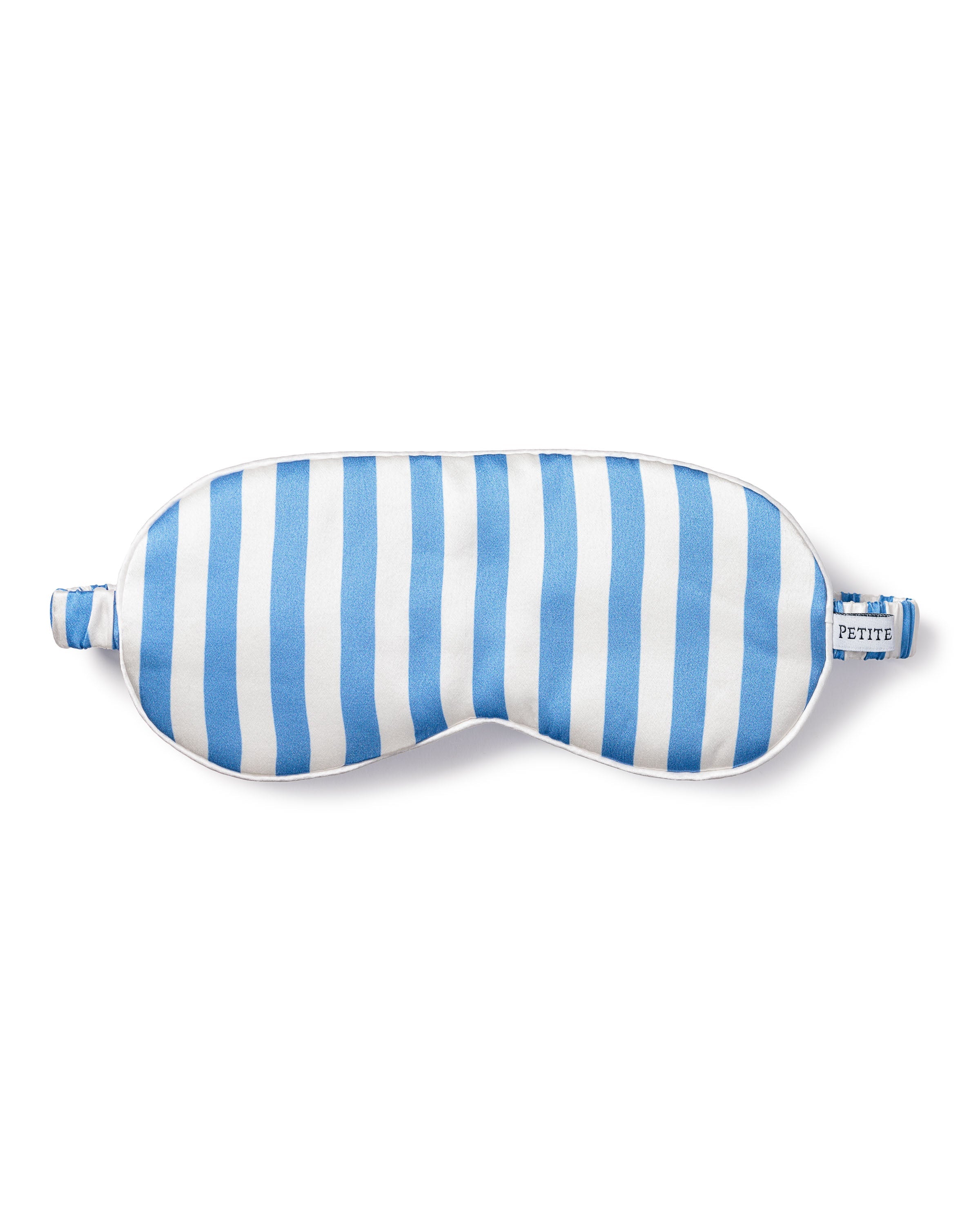 Women’s Silk Sleep Mask in Azure Stripe