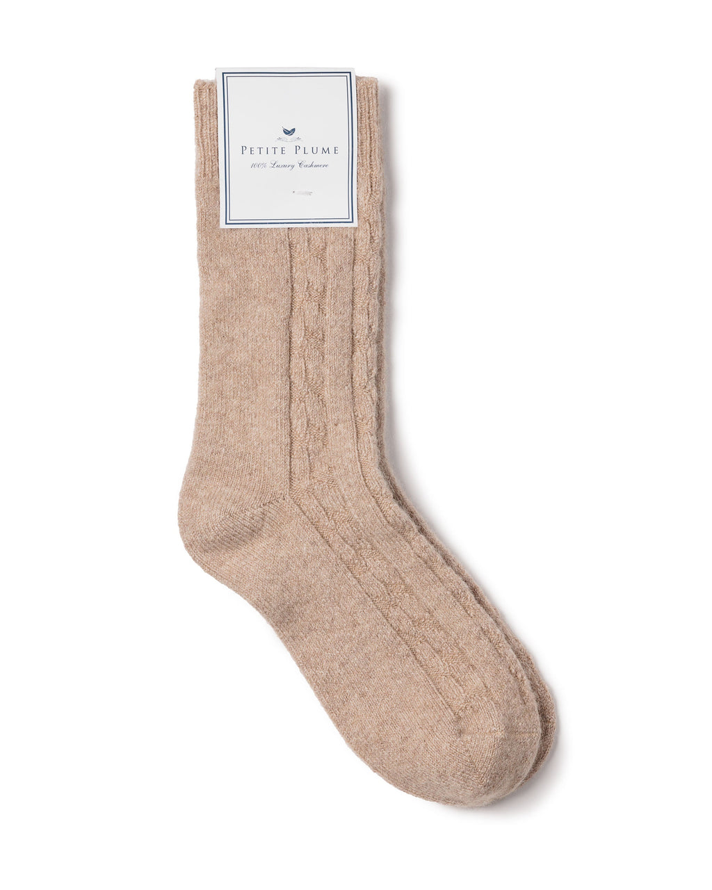 Men’s Cashmere Socks in Beige