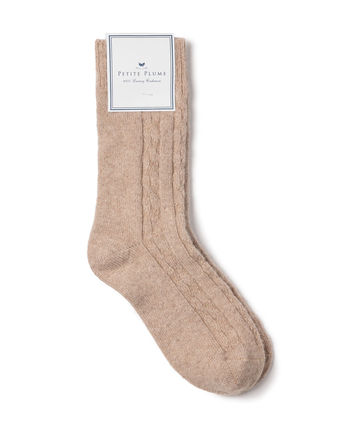 Men’s Cashmere Socks in Beige