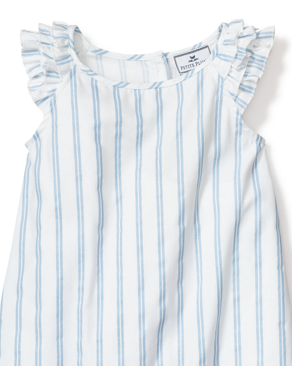 Girl’s Twill Amelie Nightgown in Periwinkle Stripe