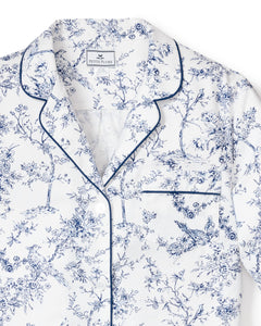 Women's Twill Pajama Set in Timeless Toile