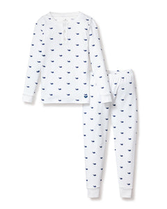 Kid’s Pima Snug Fit Pajama Set in Whales