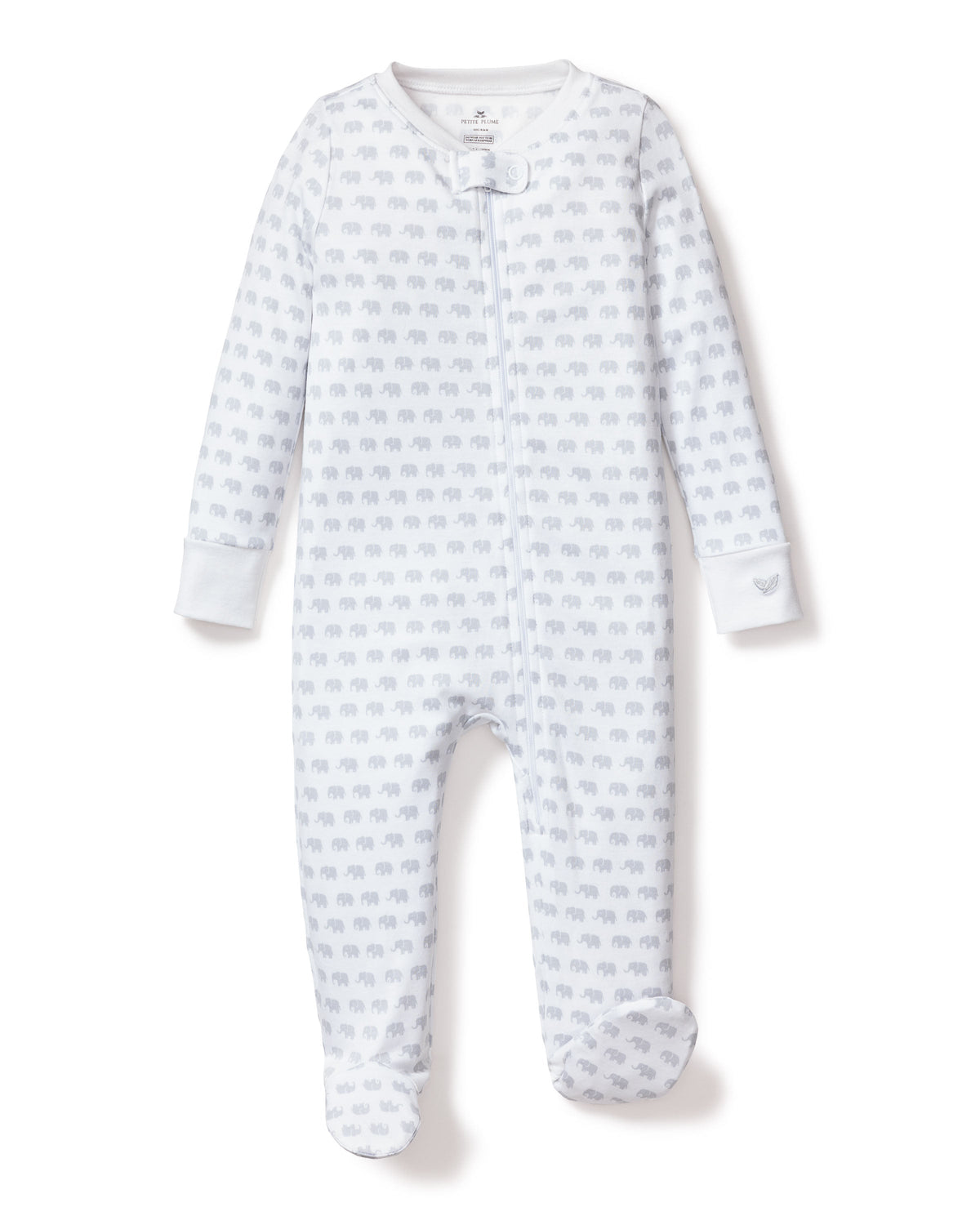 Baby's Pima Snug Fit Romper in Gray Elephants