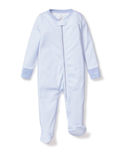 Baby’s Pima Snug Fit Romper in Blue Stripes