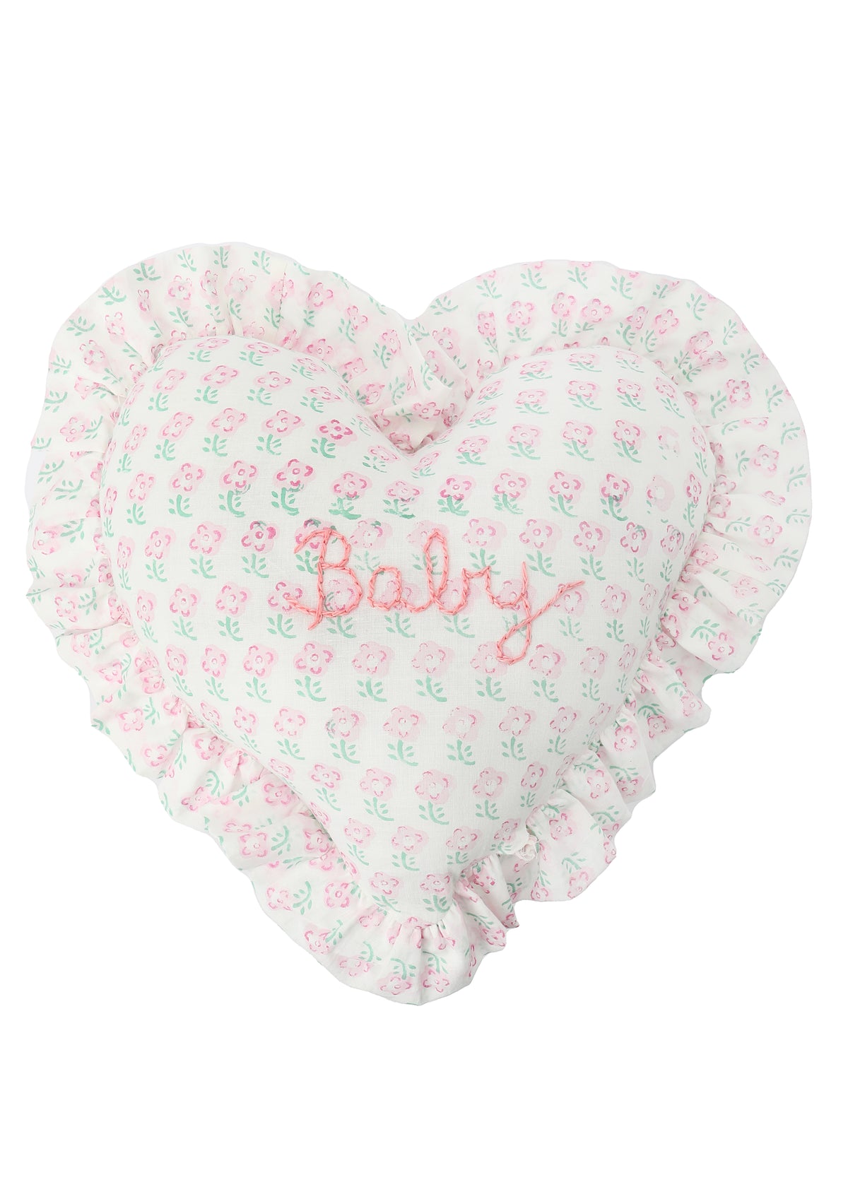 Baby Heart Ruffle Pillow