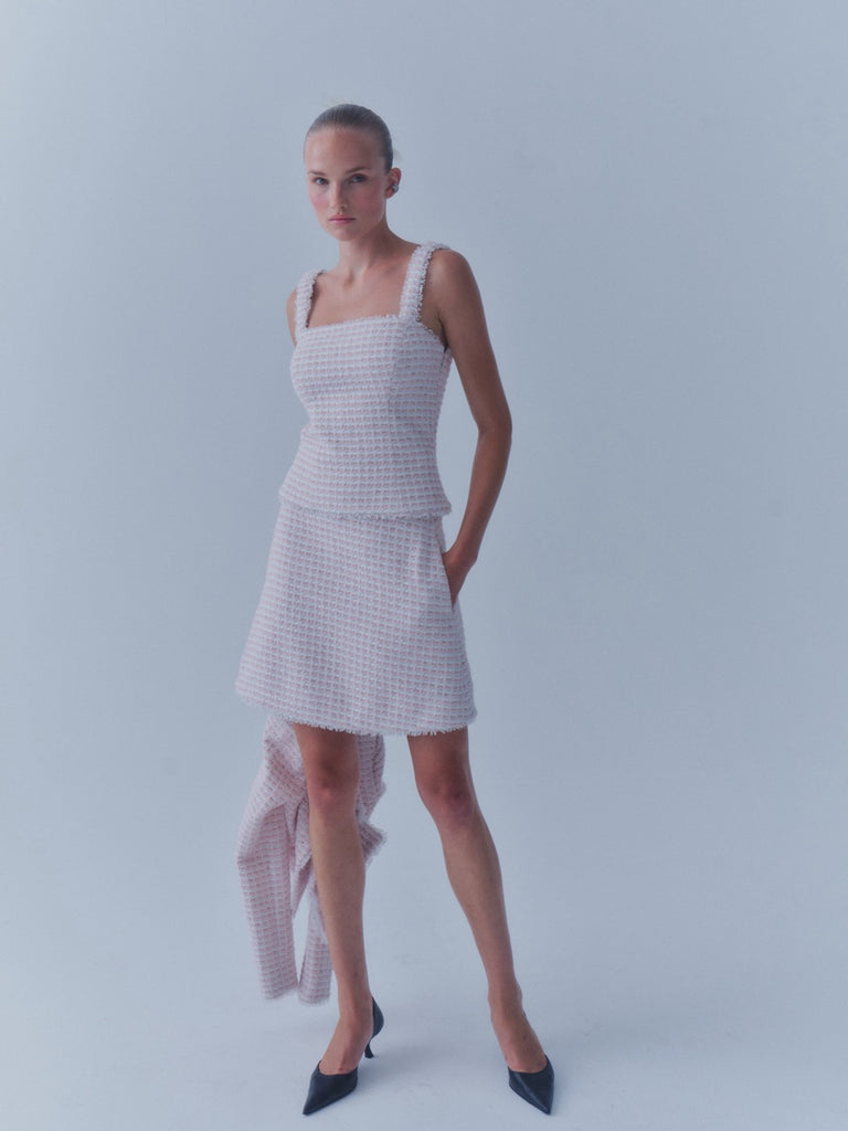 The Ella Skirt in Pink & White