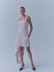 The Bailey Top in Pink & White