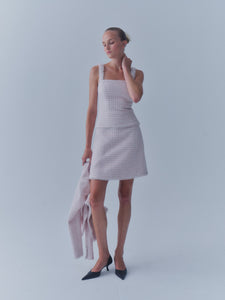 The Bailey Top in Pink & White