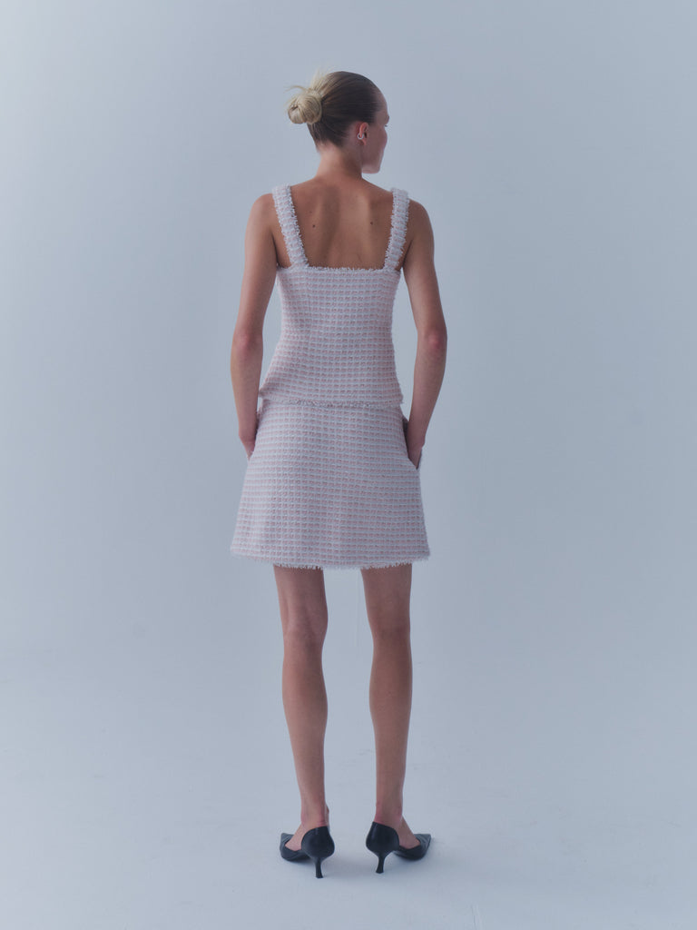 The Bailey Top in Pink & White