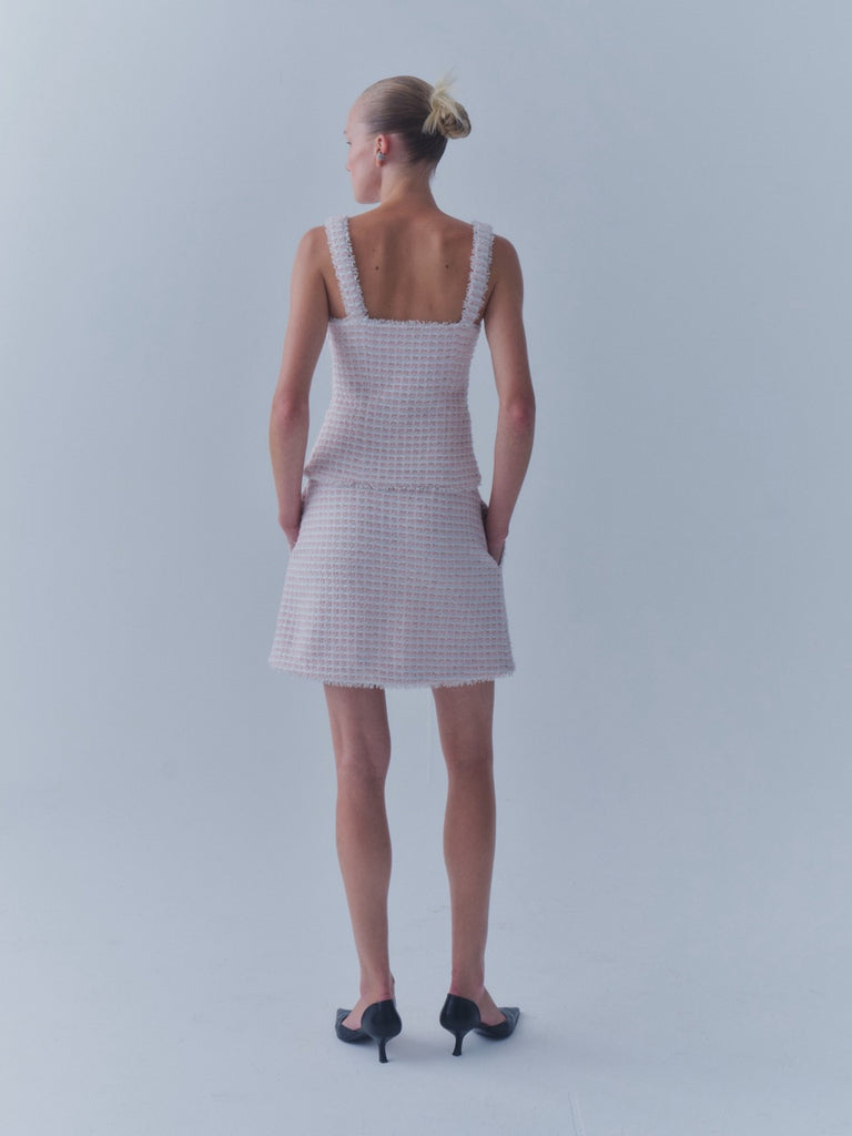 The Ella Skirt in Pink & White