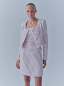 The Winifred Jacket in Pink & White