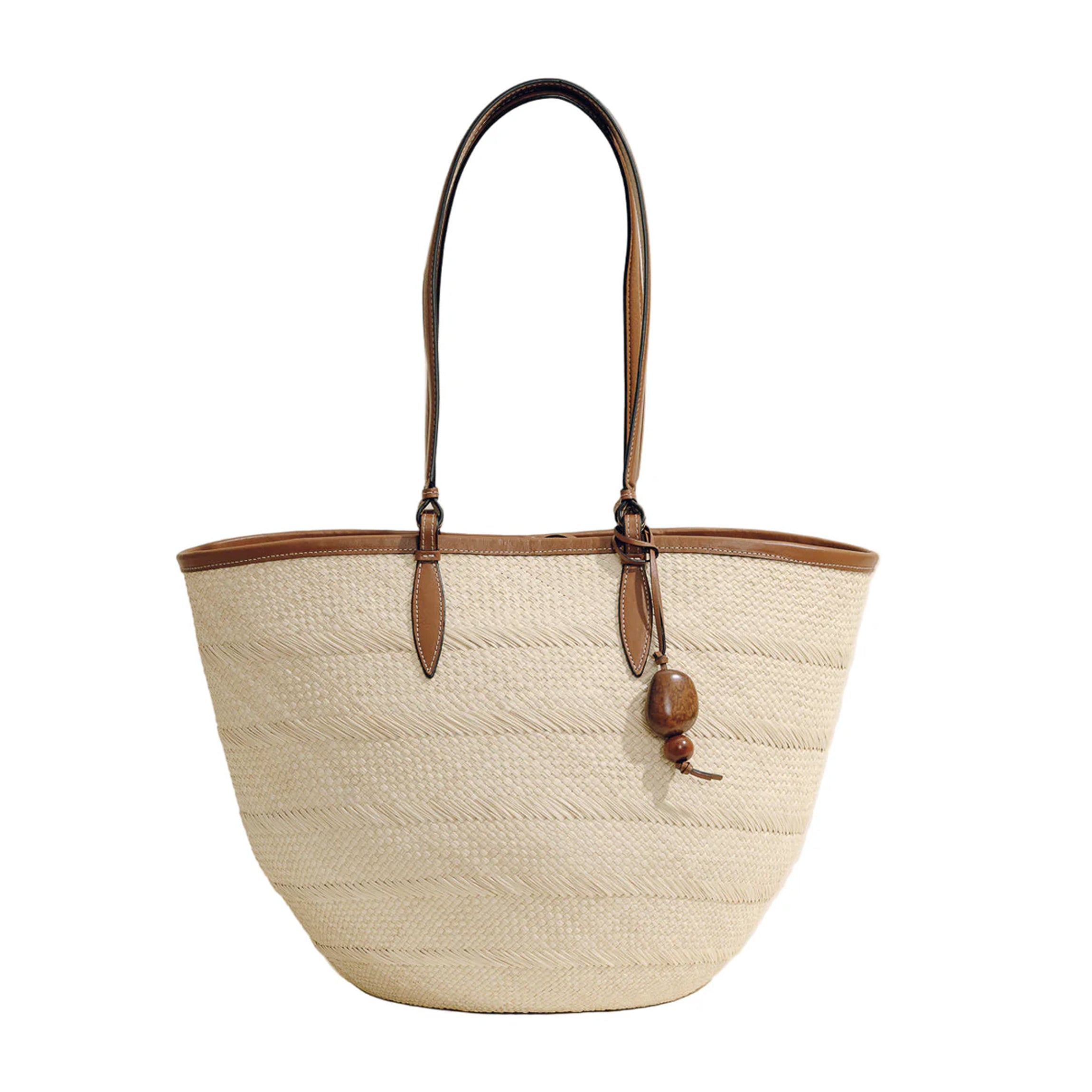 The Medium Basket in Cognac Natural Fiber