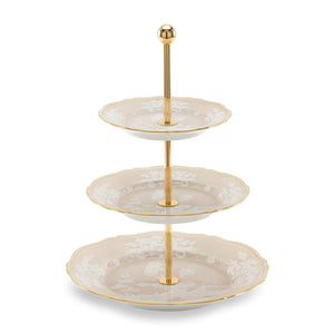 Oriente Italiano 3-Tier Serving Stand in Meringa