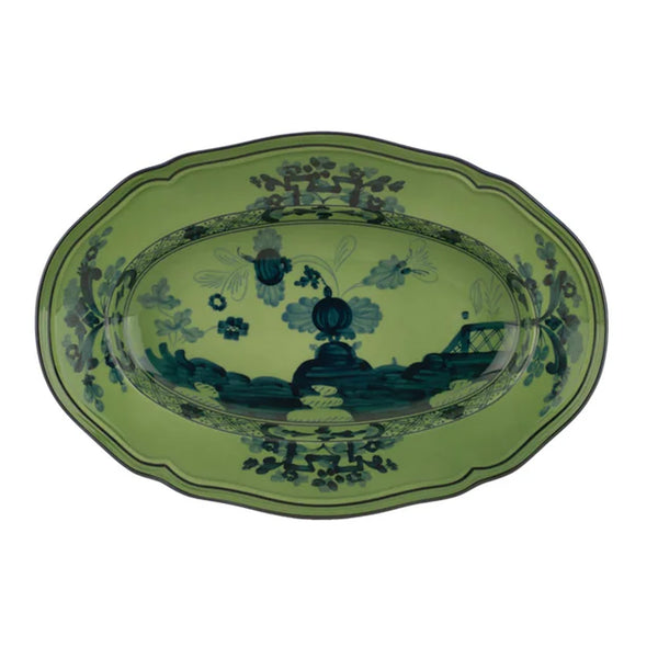 Oriente Italiano Oval Platter in Malachite