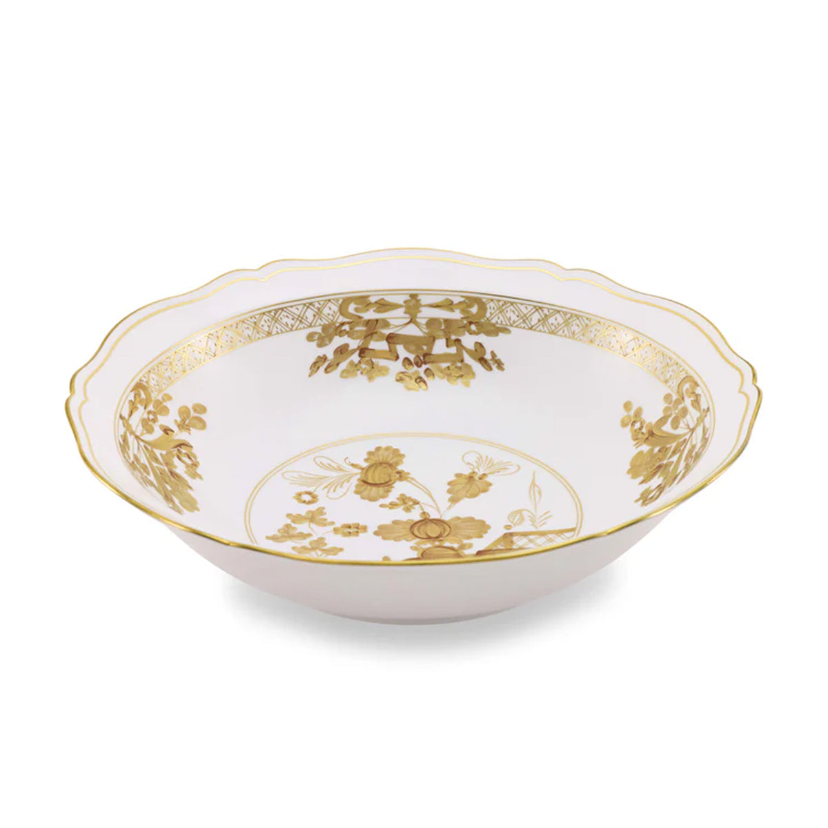 Antico Doccia Round Deep Tray in Aurum