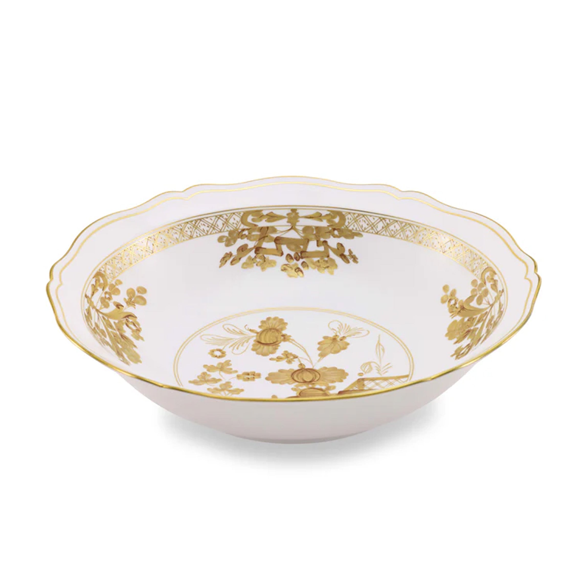 Antico Doccia Round Deep Tray in Aurum