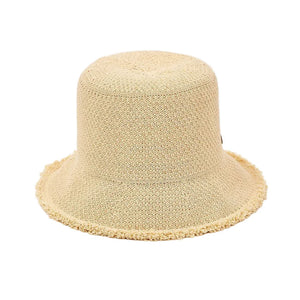 Penny Woven Bucket in Natural