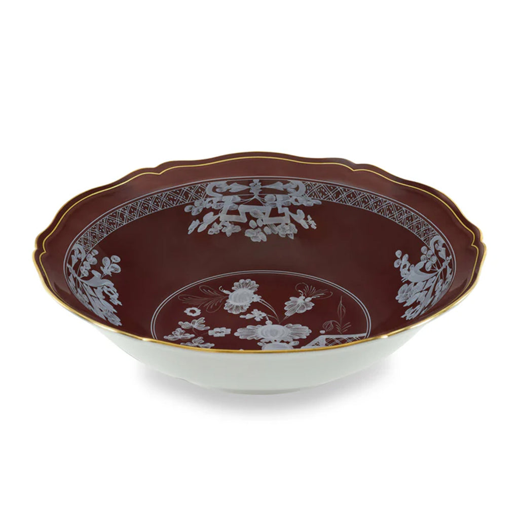 Antico Doccia Round Deep Tray in Castagna