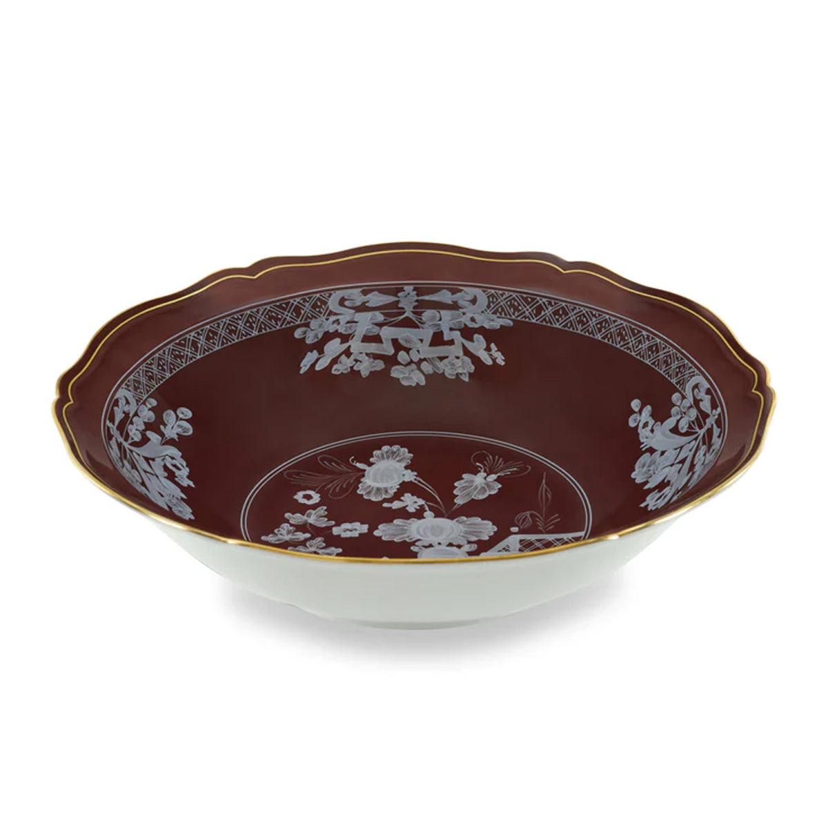 Antico Doccia Round Deep Tray in Castagna