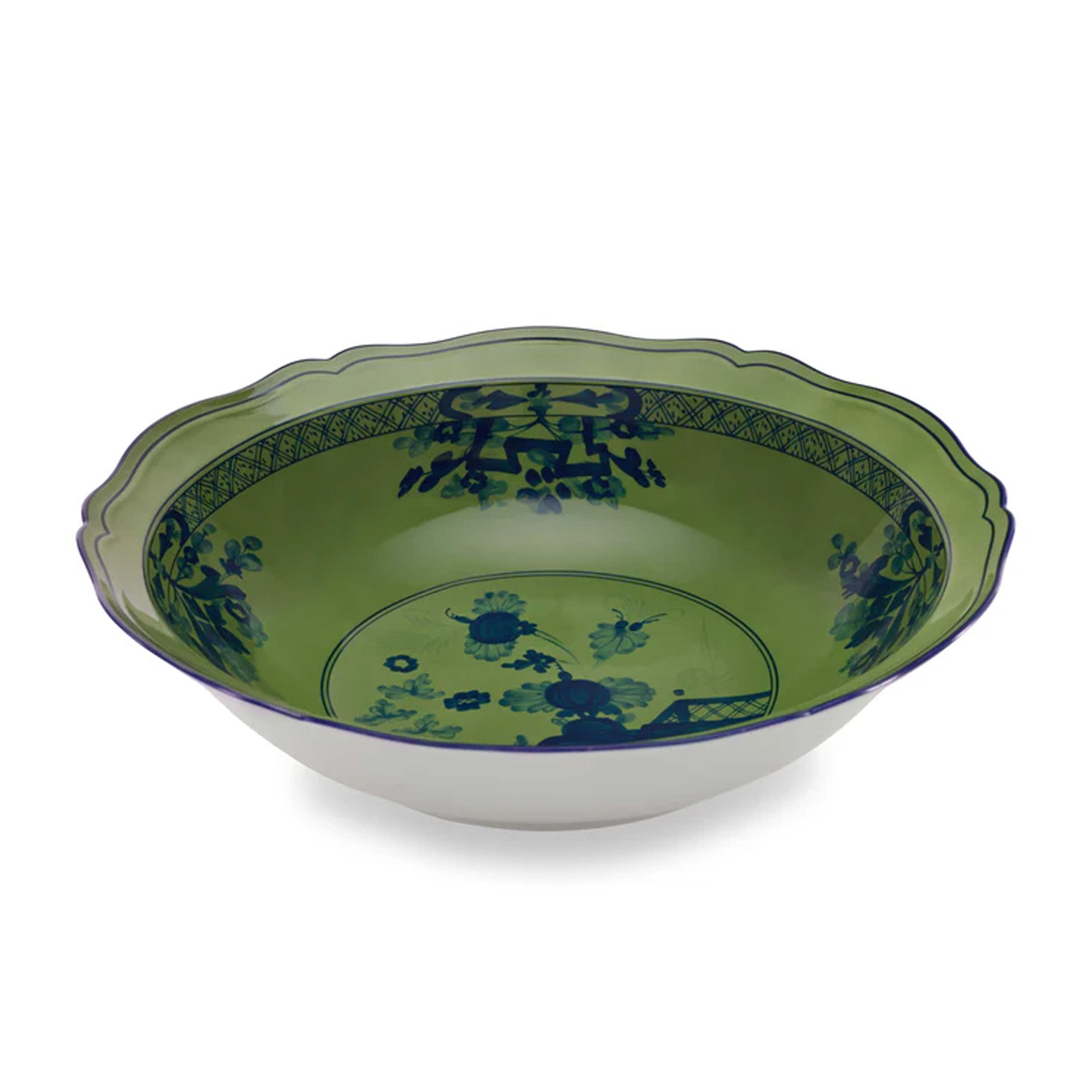 Antico Doccia Round Deep Tray in Malachite