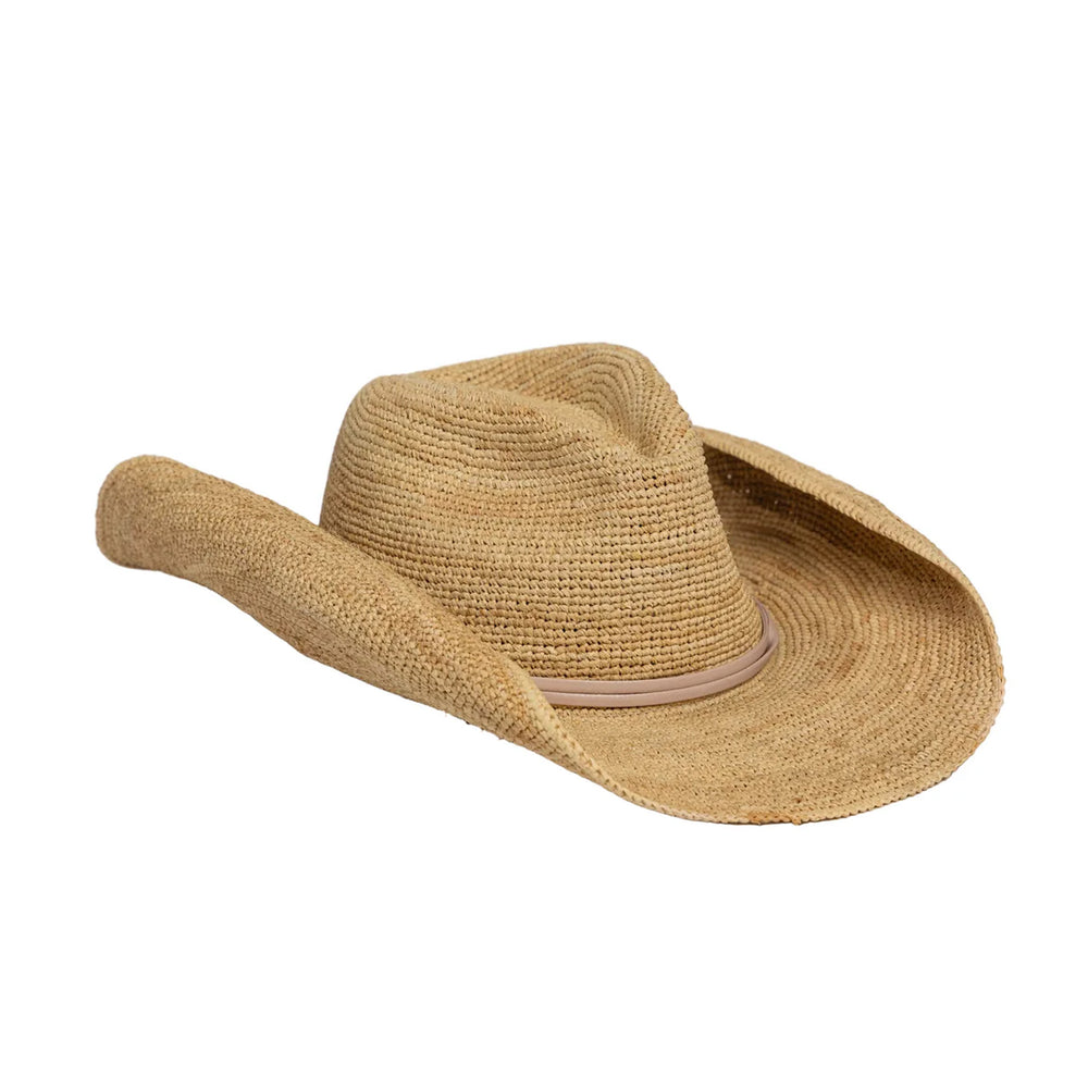 Raffia Crochet Cowboy in Tan Wrap