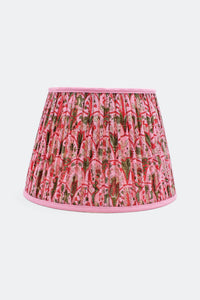 14" Pleated Empire Lampshade in Blockprint