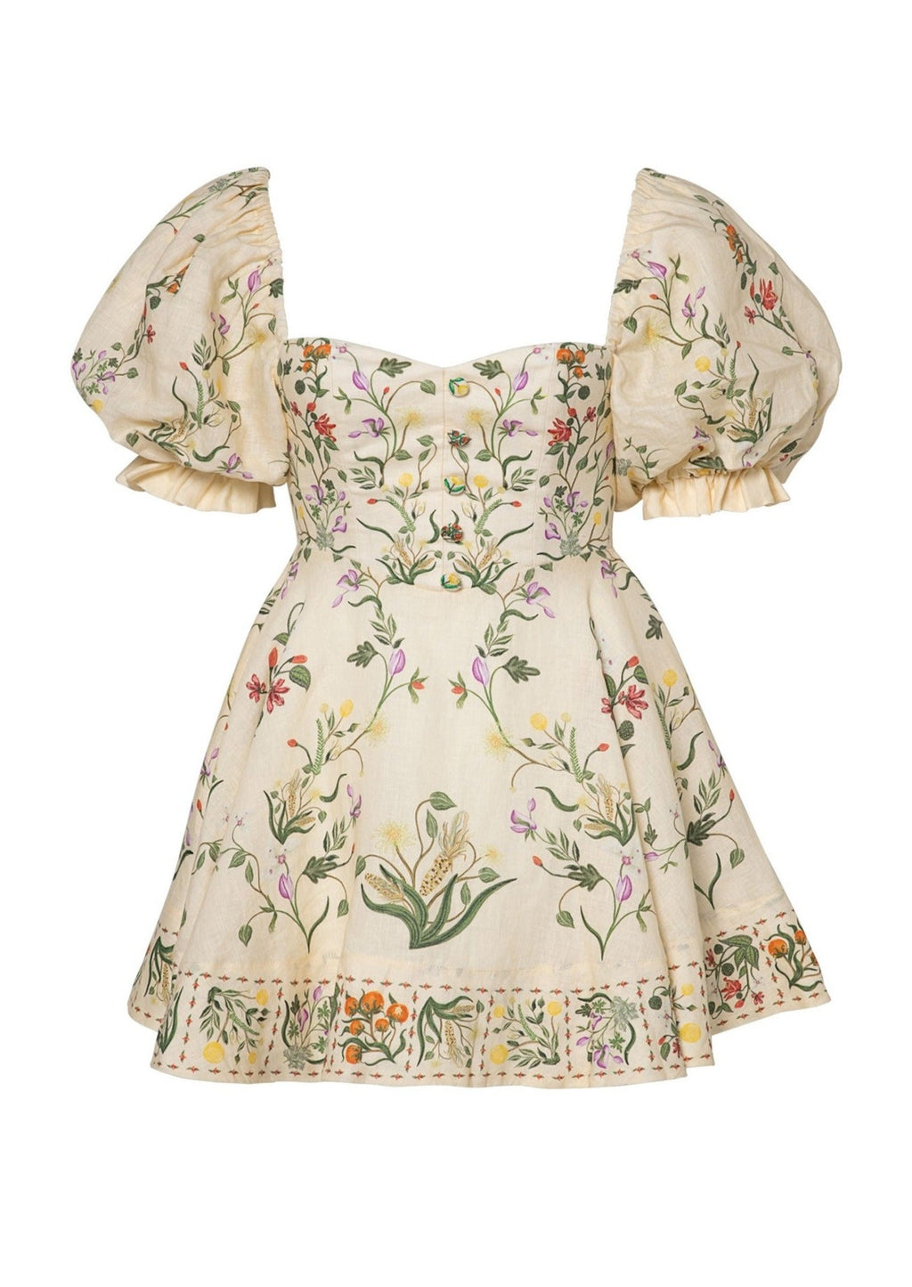 cultivate the soul floral mini dress Vuelo Cultivo Linen Mini Dress