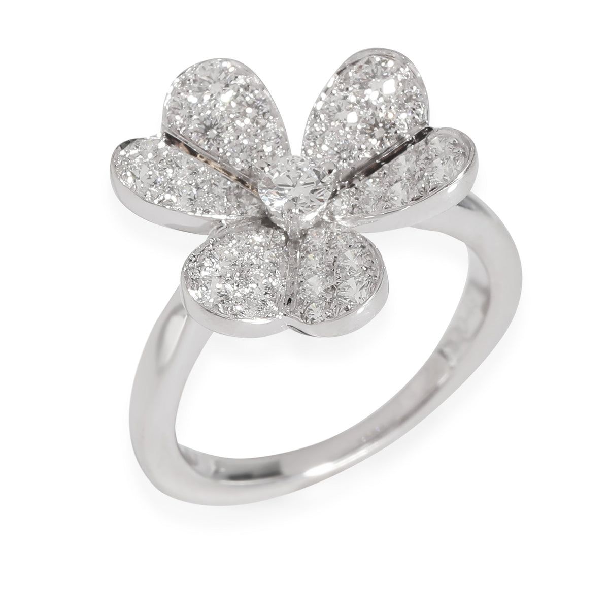 Van Cleef & Arpels Frivole Ring in 18k White Gold 0.8 CTW pv