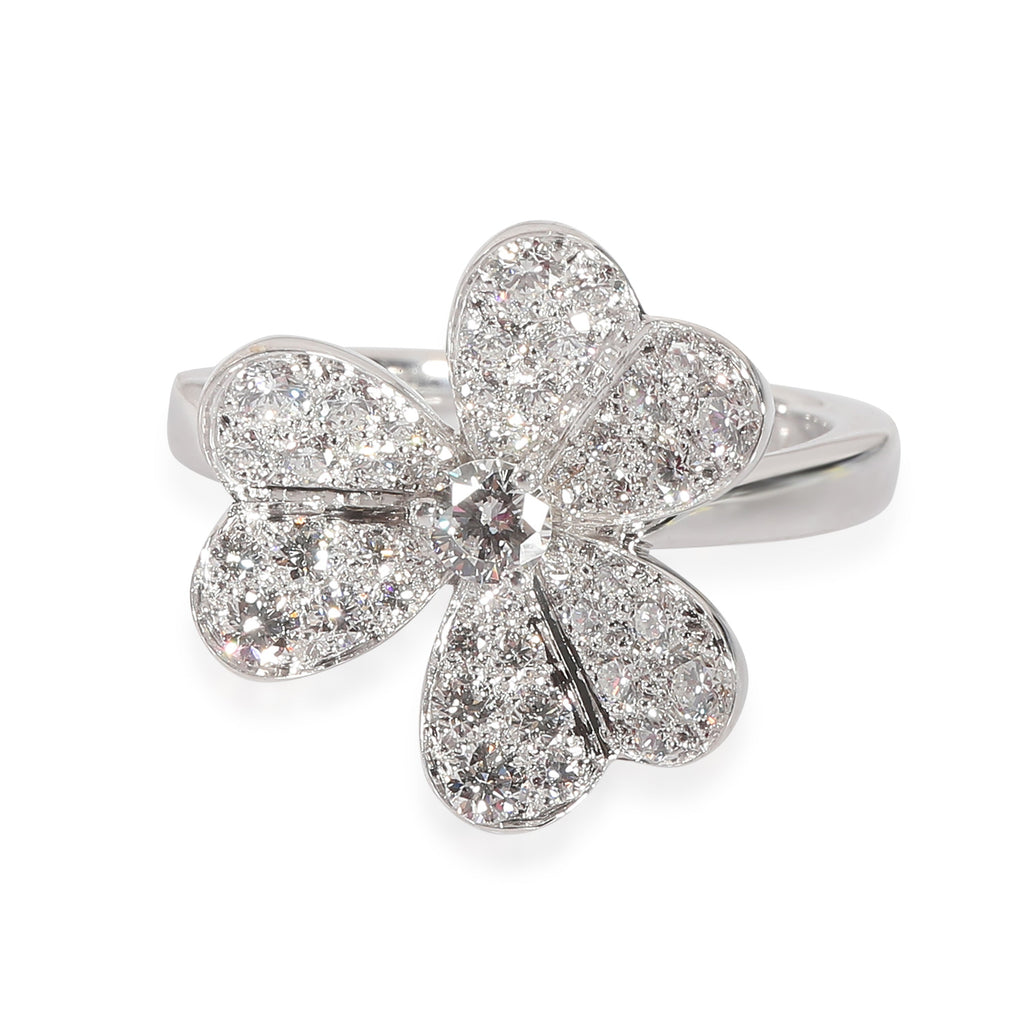 Van Cleef & Arpels Frivole Ring in 18k White Gold 0.8 CTW fv