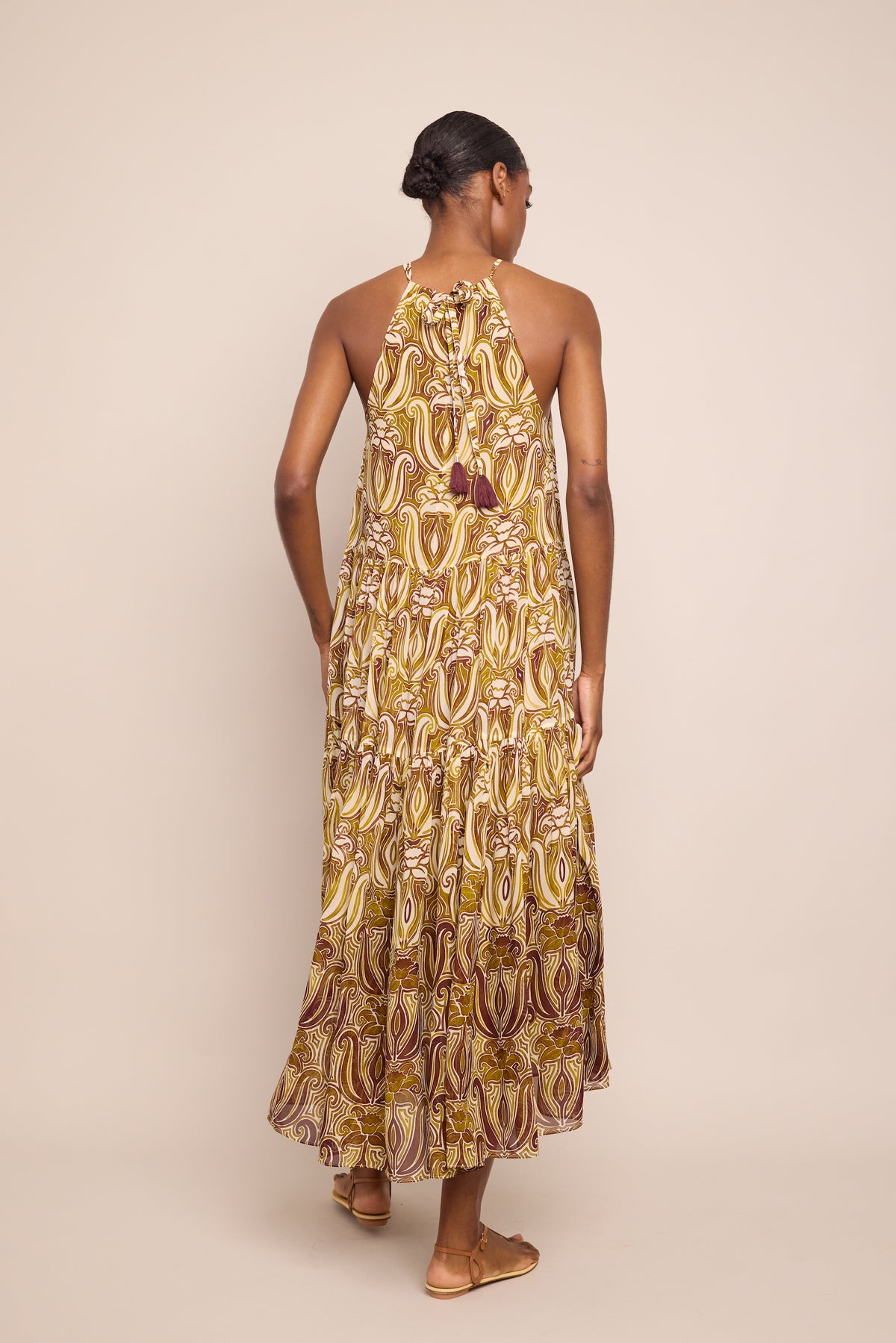 Natasha Dress in Daffodils Plum