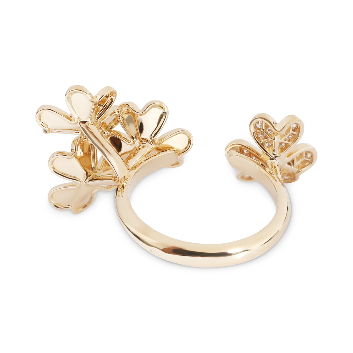 Van Cleef & Arpels Frivole Between The Finger Ring in 18k Yellow Gold 0.37 CTW bv