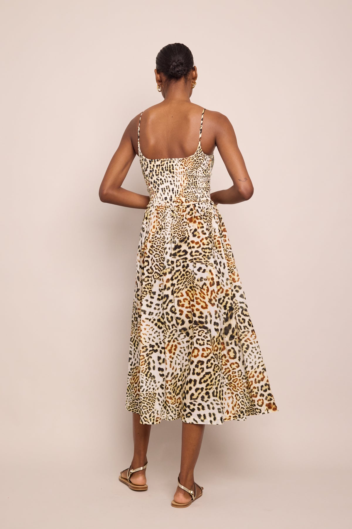 Carmen Dress in Cheetah Natural